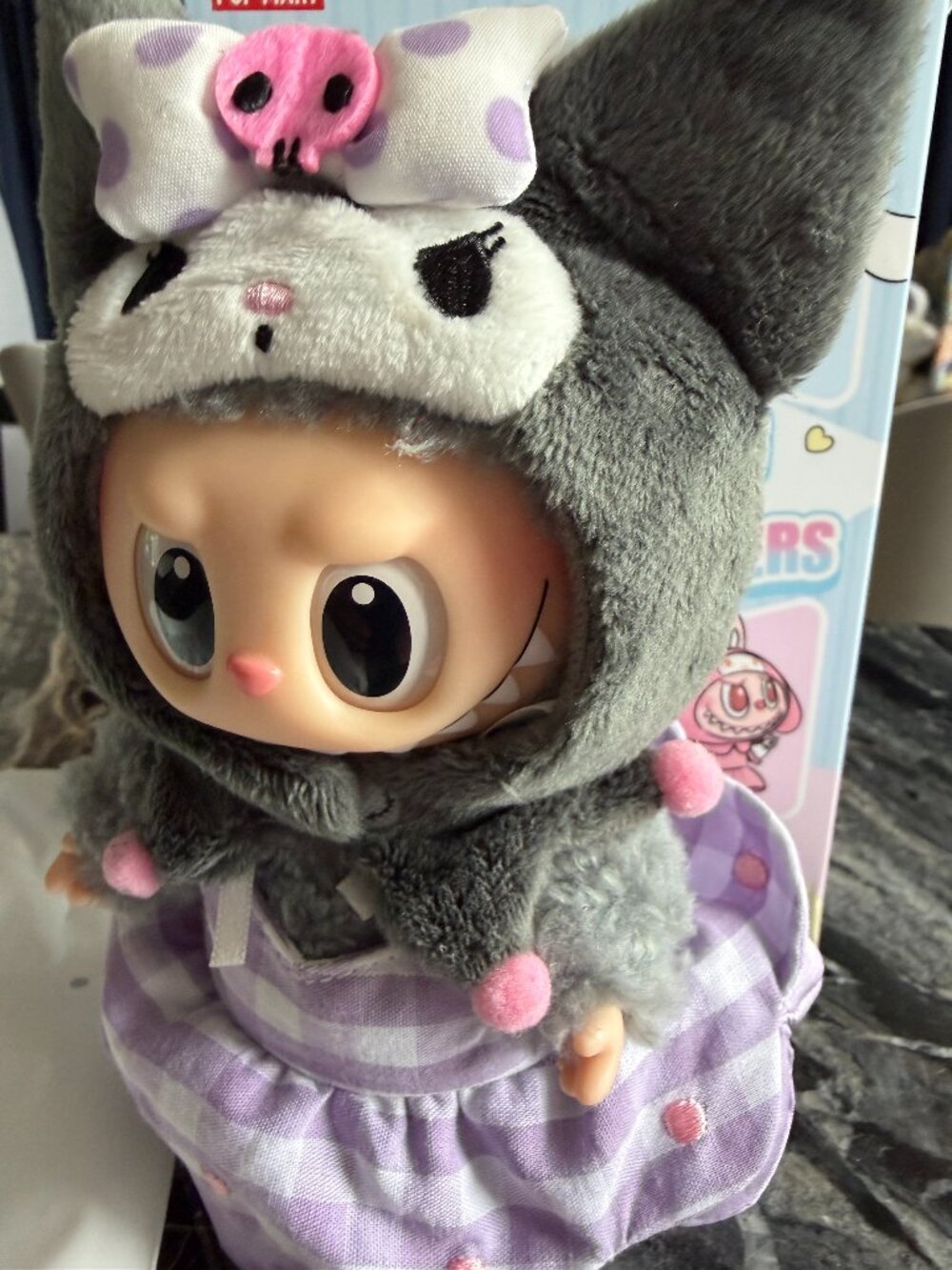 Pop Mart The Monster X Sanrio characters - Kuromi